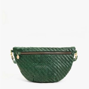 Clare V. Evergreen Woven Grande Fanny NWT